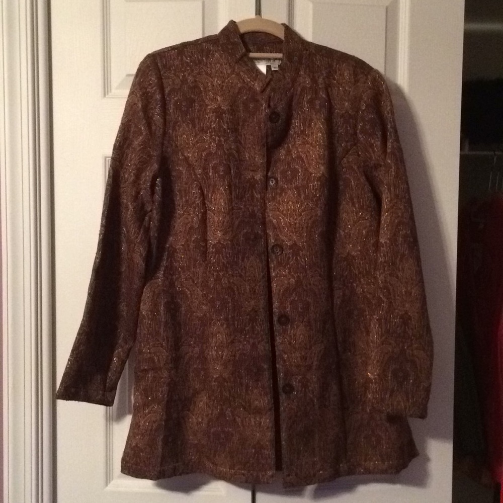 Coldwater Creek metallic blazer NWT